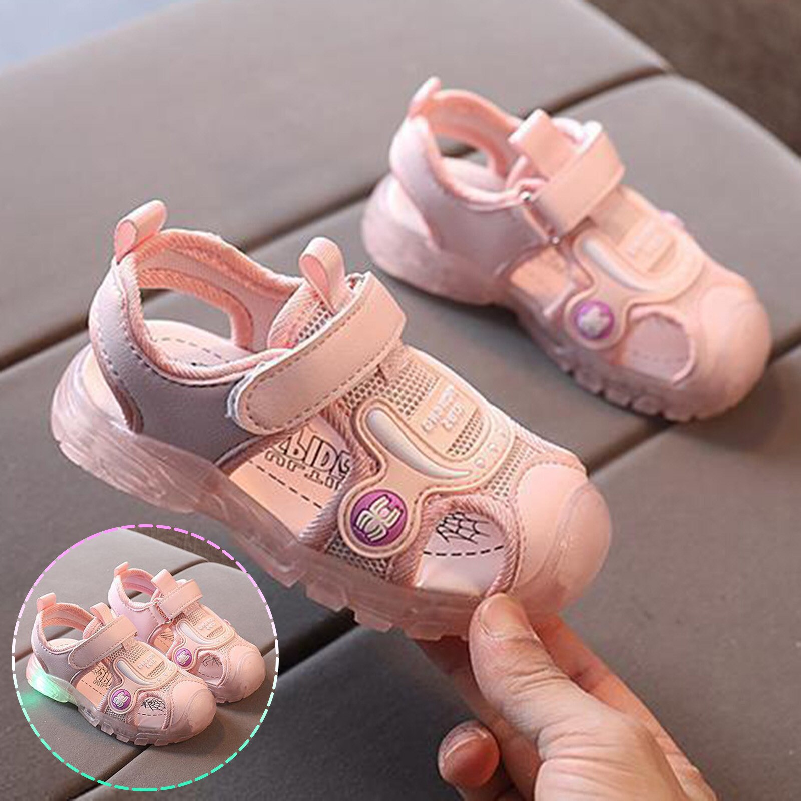 Toddler Kids Sport shoes Summer Boys Girls sandales Baby Sandals LED Luminous Shoes Sneakers Children beach sandals sandalias