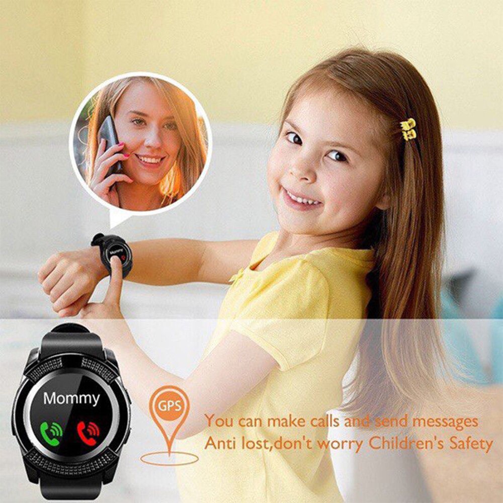 Bunte V8 Smart Wireless Uhr Wasserdichte Sport Smartwatch Touch Screen Mit Kamera SIM Karte Slot Wasserdichte Intelligente Uhr