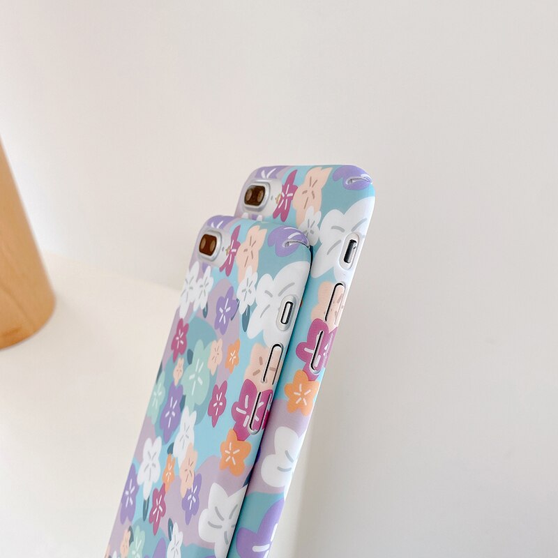 Harde pc-telefondeksler til xiaomi 6 6x 8 lite 9 se fargede blomster matt deksel til redmi Merk 7 Merk 8 pro  k30 k20 bakdeksler