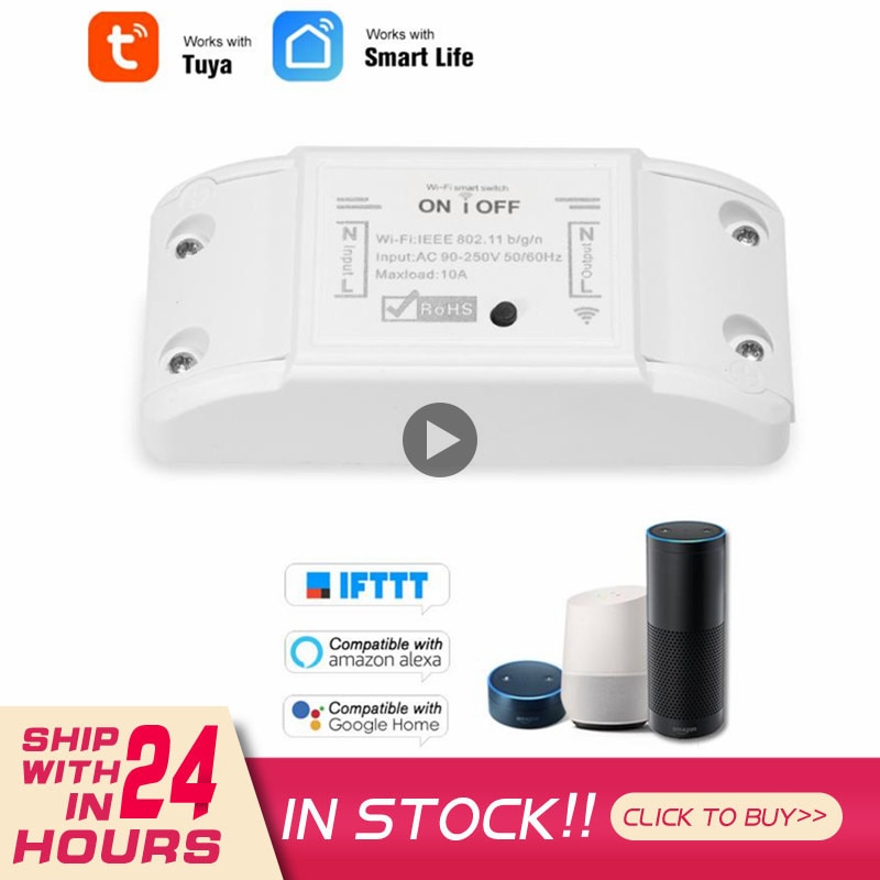 10A Wifi Broken Light Switch Wireless APP Remote Control Switch 220V Smart Home Electrical Switches Alexa Google Home Smart Life