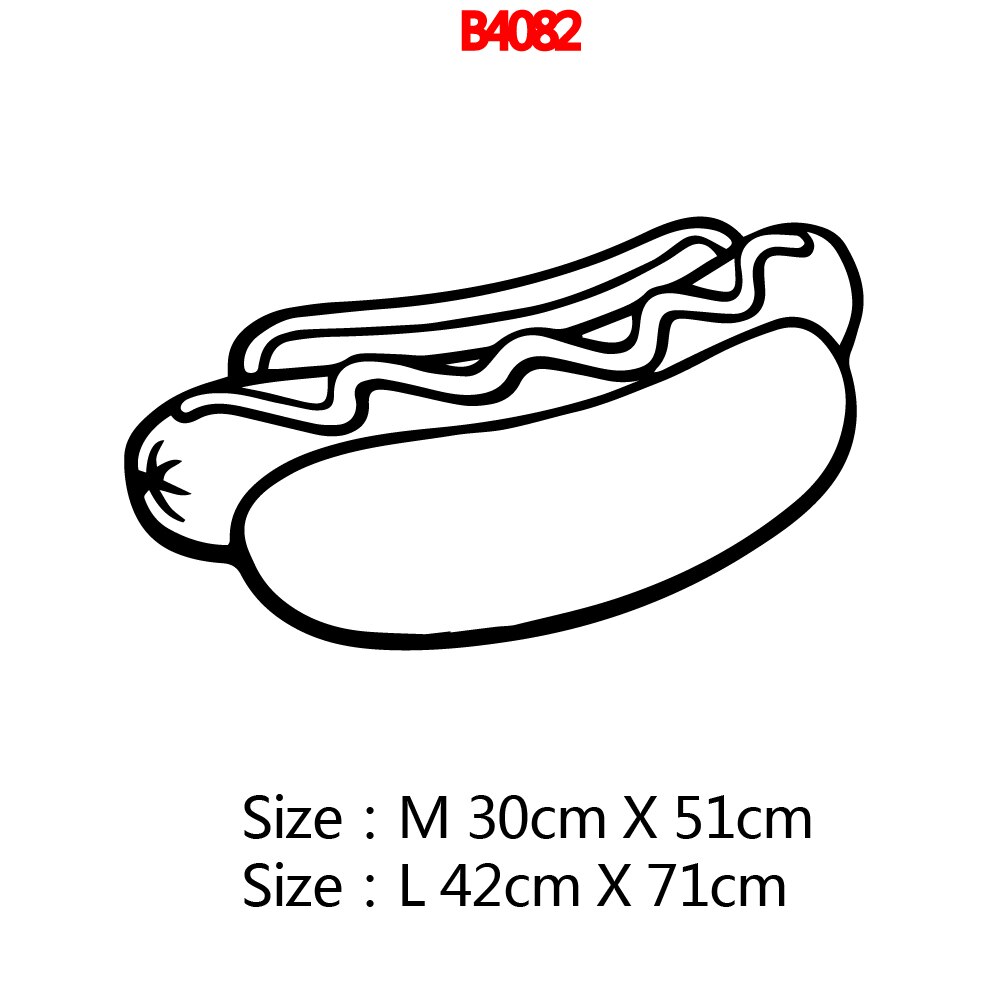 Fast Food Wall Stickers For Hamburger Store Vinyl Wallpaper Decal Kitchen Room Art Stickers Wall Decor Decals: Style3 / Size M