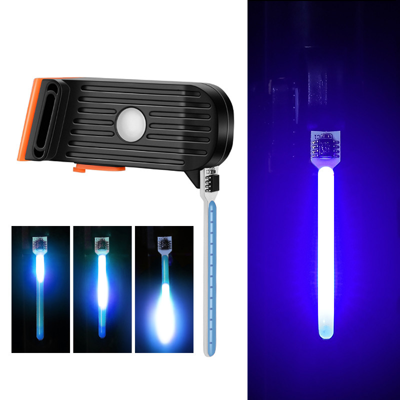 Luz trasera de bicicleta con múltiples modos de iluminación, luz Led recargable por USB para bicicleta, luces traseras Flash para tija de sillín de bicicleta de montaña: Azul marino