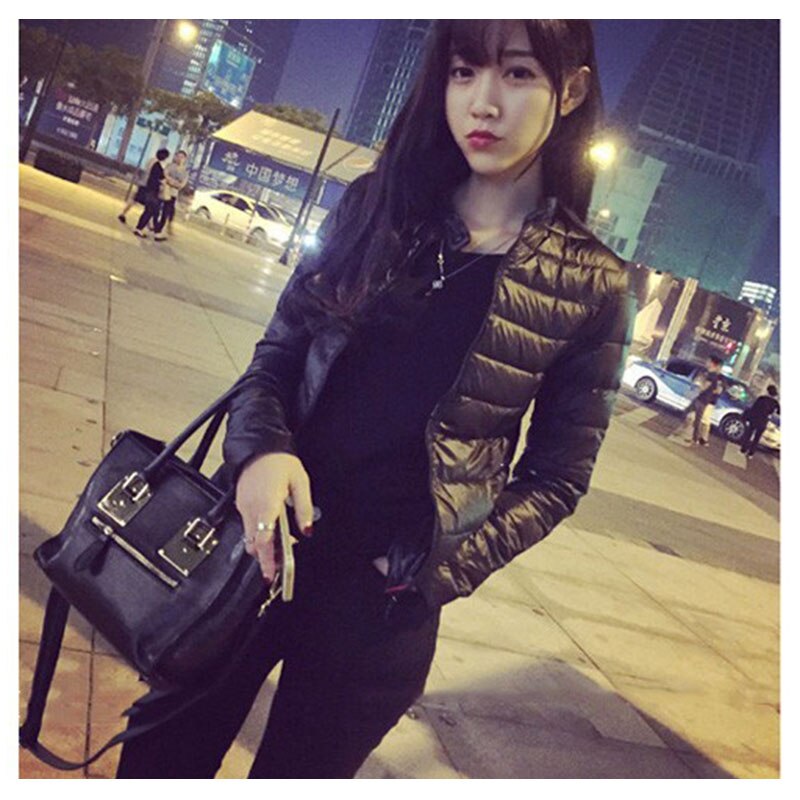 Vrouwelijke Down Jas Voorjaar Winter Vrouwen Europa en Amerika Dunne Korte Cultiveren Uitloper Katoen Gewatteerde Warme Jas Uitloper