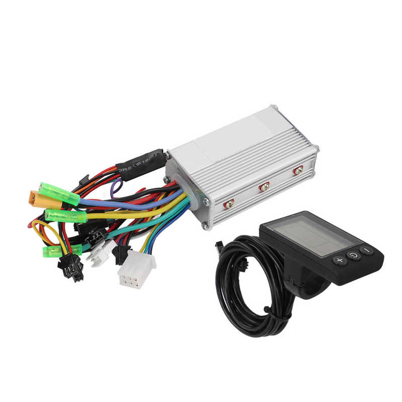 Electric Bike Brushless Controller Motor Brushless Controller Kit 24V 36V 48V with LCD Display Meter for Electric Scooter