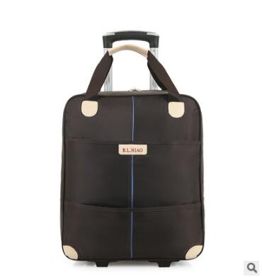 travel trolley bag with wheels women men Unisex luggage bag on wheel suitcase Travel Duffle Oxford Travel bag on wheels