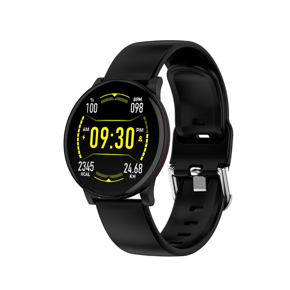 LEMFO Smart Uhr Full Touch 1,3 zoll Bildschirm Wasserdichte IP67 Smartwatch Männer und Frauen Herz Rate Monitor Blutdruck Uhr: Black