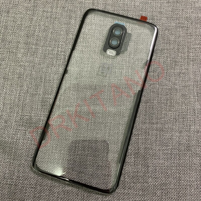 Original Back Glass Cover Oneplus 6 6T Battery Cover Door One PLUS 6 Housing Rear Panel Case Oneplus 6T Back Battery Cover: 6T-Transparent