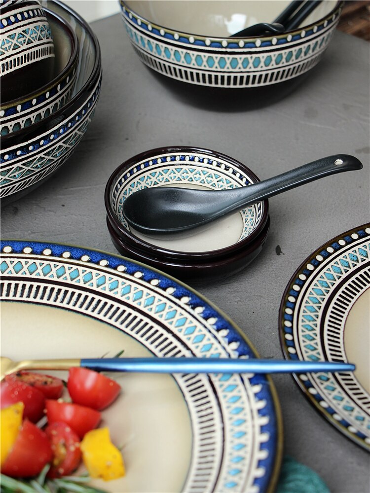 Nordic Style Ceramic Tableware Pasta Plate Mediterranean Plate Steak Plate Ceramics