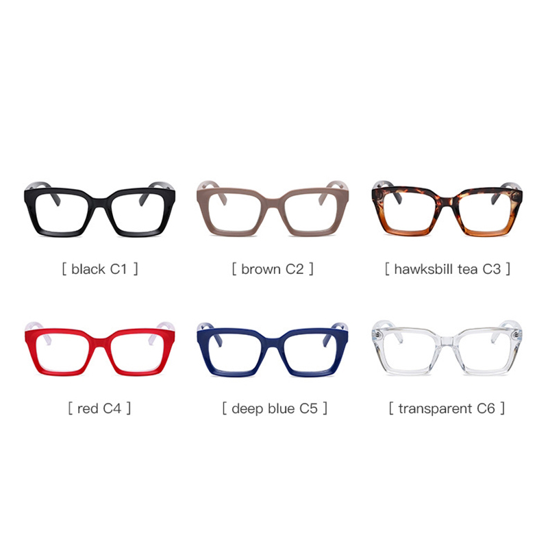 Montura de gafas de lectura cuadradas transparentes, gafas de protección contra luz azul de gran tamaño Unisex, gafas graduadas con lentes ópticas para mujer
