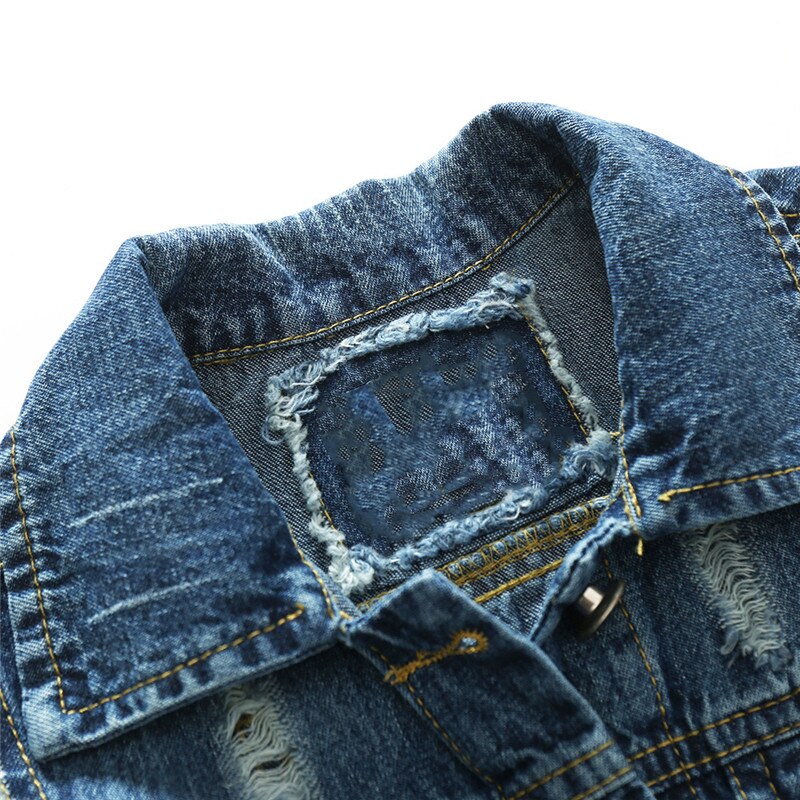 Chalecos vaqueros para bebés, chalecos vaqueros para niños y niñas, prendas de vestir exteriores para niños con agujero roto, ropa de estilo para niños, chaqueta de bebé, chaquetas para niños