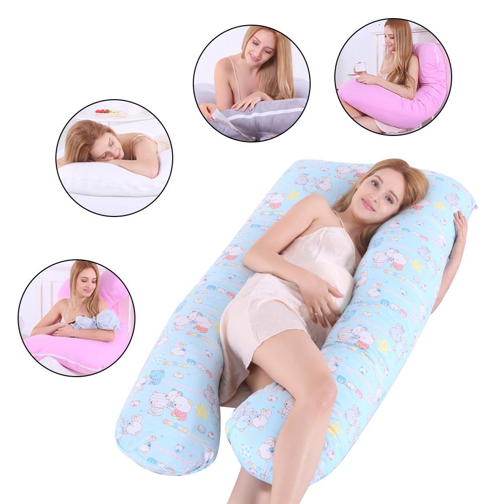 Almohada premamá, funda de almohada de maternidad, fundas de almohada para embarazadas, 100% para dormir en la cama, cojín para dormir en forma de U de algodón