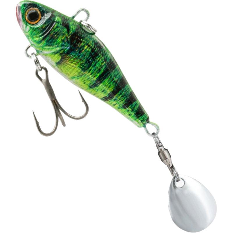 28g Tail Spinner Fishing Lure VIB Hard Bait 3D Realistic Scale Full Water Layer For Bass Shore Fishing Tackle Equipment: PURPLE