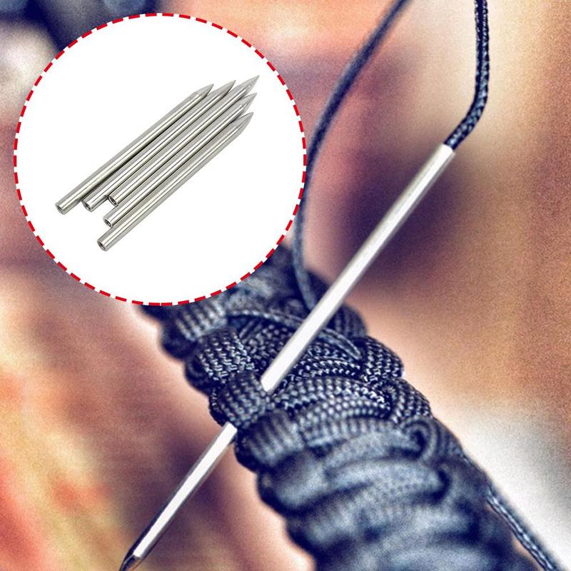 2pcs 550 Paracord Fids Lacing Stitching Weaving Needles Steel Strings Stainless Paracord For Laces Works Z7P0