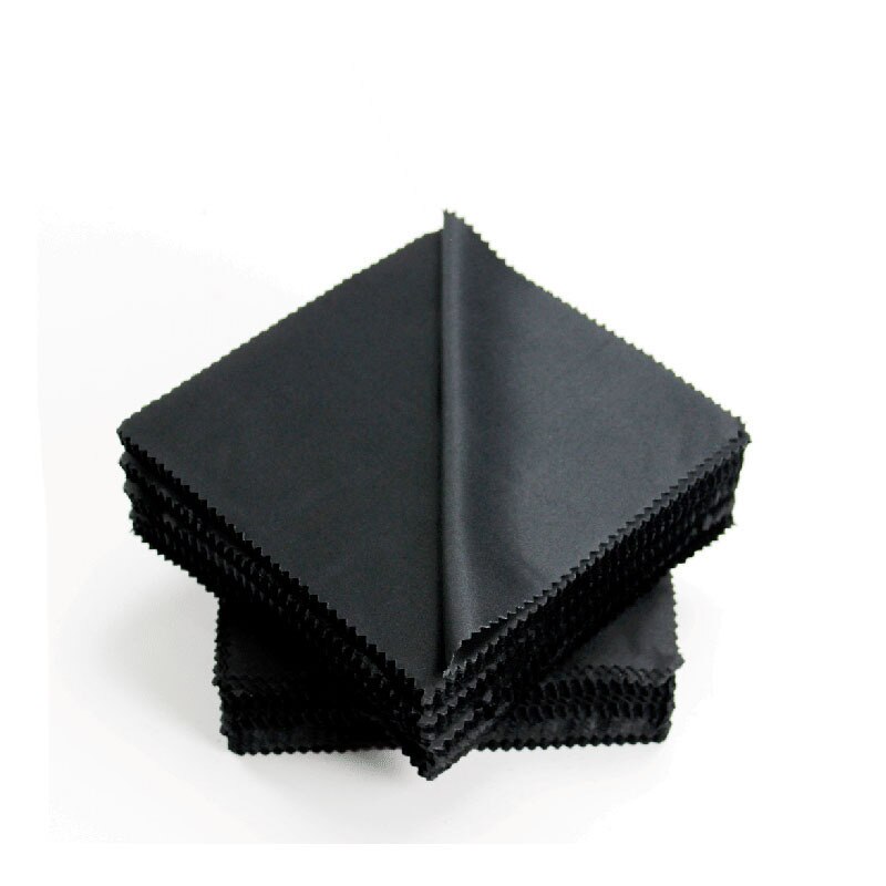 Tissu microfibre pour lunettes de soleil, 20 pièces/lot, 140x140mm, tissu de nettoyage pour verres, noir