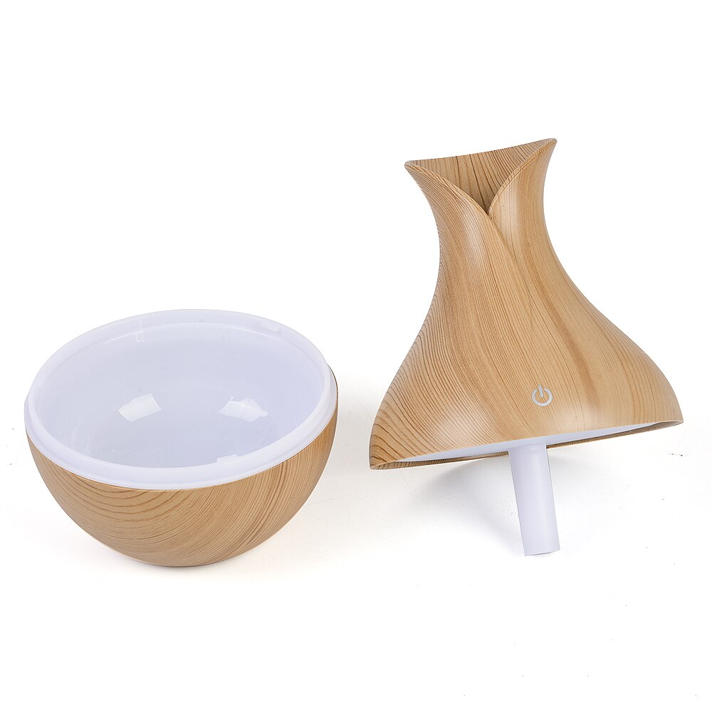 USB Wood Grain Essential Oil Diffuser Ultrasonic Humidifier Household Aroma Diffuser Aromatherapy Mist Maker With Light