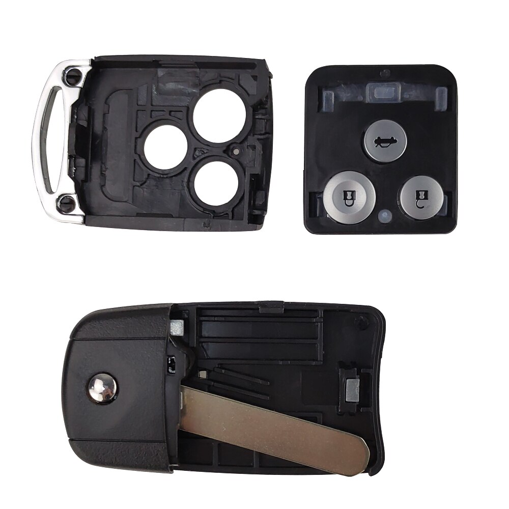 Okeytech 3 Knoppen Auto Afstandsbediening Flip Sleutelhanger Case Shell Cover Upgrade Voor Honda Voor Civic Voor Accord Jazz Crv