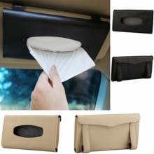 1PC Papier Auto Organizer Accessoires Universele Auto Zonneklep Tissue Doos Houder PU Leather Tissue Box Cover Case