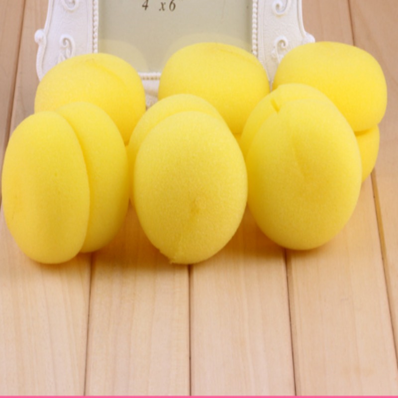 6 stks/set Magic Spons Haar Rollen Zachte Spons Foam Curling Bal DIY Haar Curling Rollers Vrouwen Haar Curling tool: yellow(6pcs)