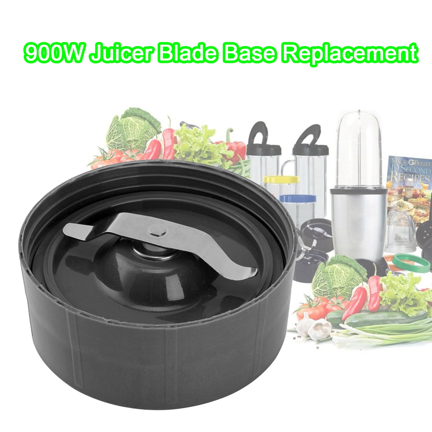 Behogar Sharp Acero inoxidable hoja plana piezas de repuesto accesorios para NutriBullet 900W licuadora