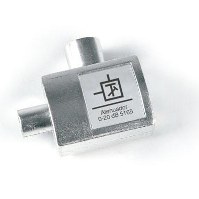 Atenuador de antena TV TDT Regulable 0-20dB C/p