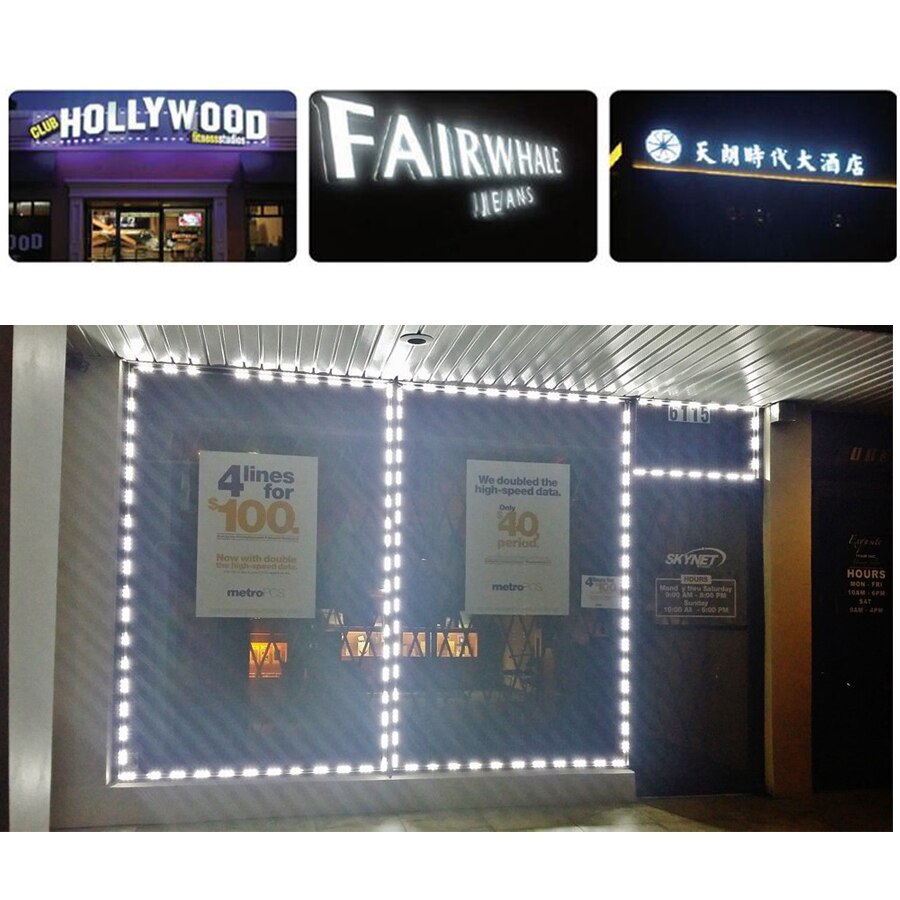 Samsung-módulo de luz led IP68 5630, lámpara de publicidad de 1,5 W, 3 luces led de fondo, impermeable, 12V, canal, letras, blanco, 50 Uds.