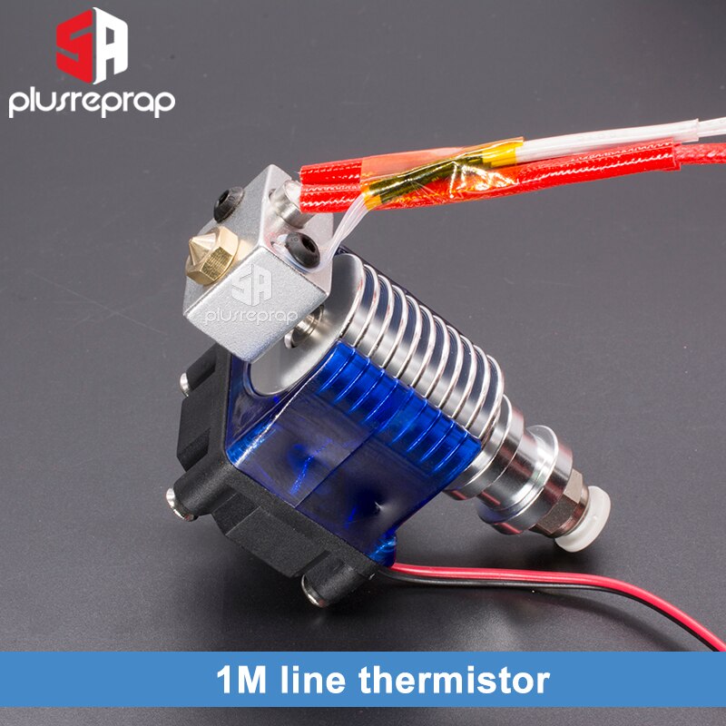 V6 J-head 24V All metal Hotend Wade or Bowden Extruder Heater Thermistor Fan Nozzle Heat sink for 1.75/ 3mm 3D Printer Part: Wade 1.75-0.4mm / 1M line