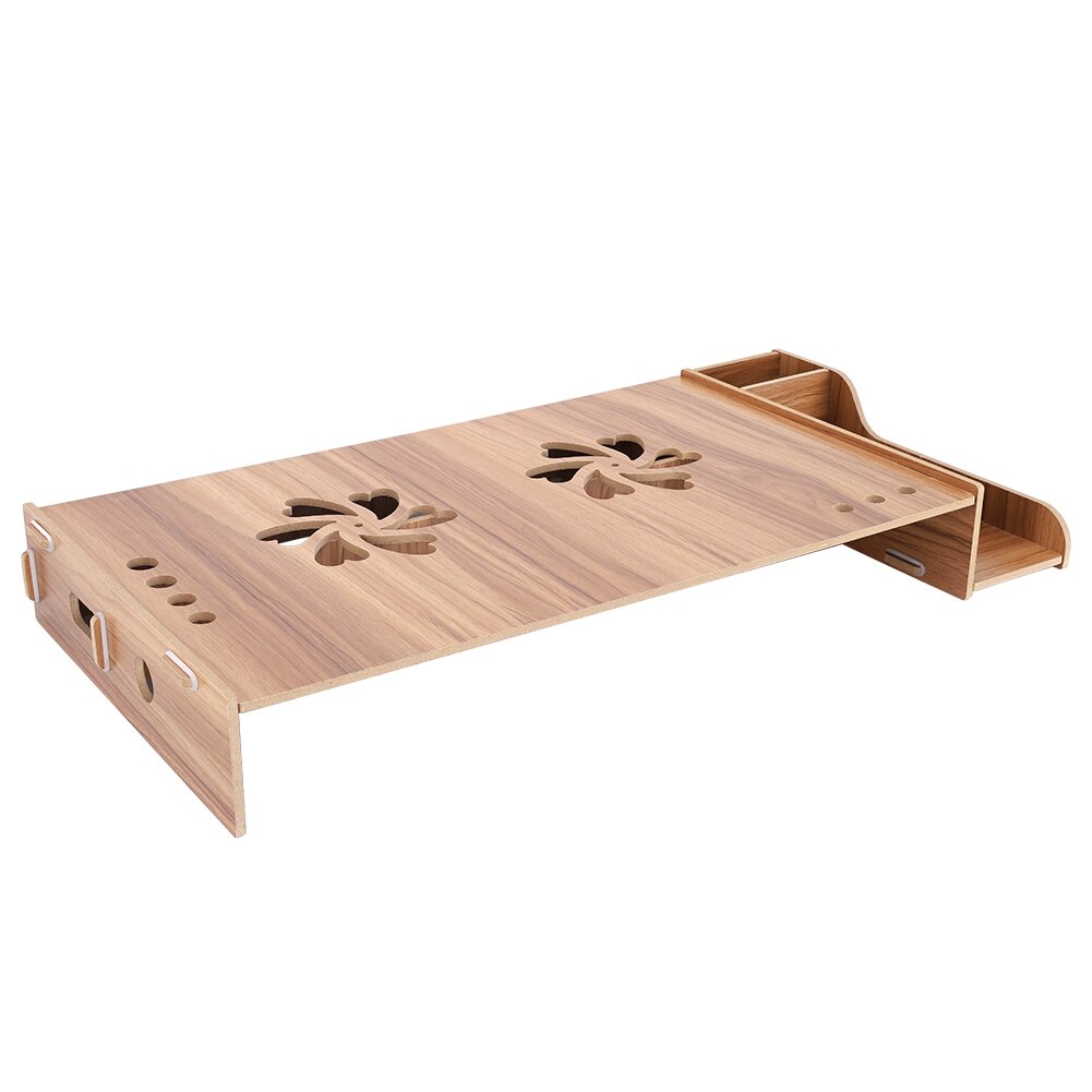 Ufficio FAI DA TE desktop tenere sotto controllo riser Scrivania Scatola di Immagazzinaggio di Legno cremagliera PC Supporto computer portatile Organizzatore per Il computer portatile: bianca