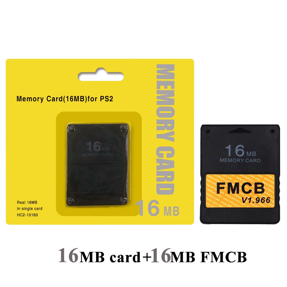 RetroScaler Memoria Crad Pacchetto 16MB per ps2 + V1.966 FMCB Trasporto McBoot Scheda di 8MB/16MB/32MB/64MB per PS2: 16MB e 16MB