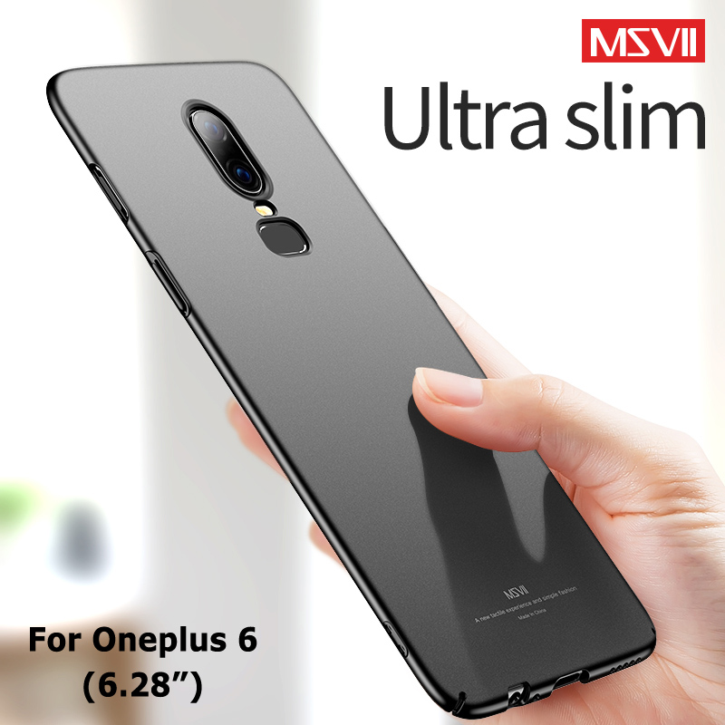 One plus 6 T funda Msvii Silm Skin Coque para Oneplus 6 T 6, funda trasera de PC dura para One Plus 6 6 T Six Phone Case