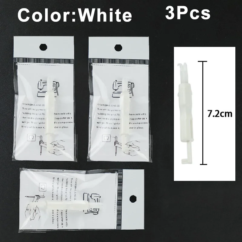 Enhebrador de agujas para máquina de coser, enhebrador automático de costura rápida, herramienta de inserción para máquina de coser, 1/3 Uds.: Verde militar