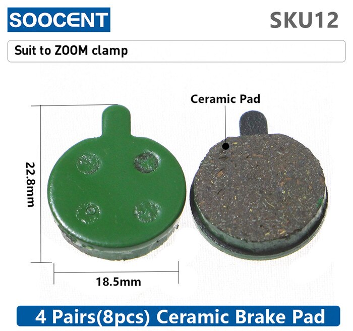 Pedal de freio a disco hidráulico de cerâmica para bicicleta 4 pares, 8 peças pastilhas de freio para shimano sram avid hayes magura acessórios de peças de ciclismo para bicicleta: 12