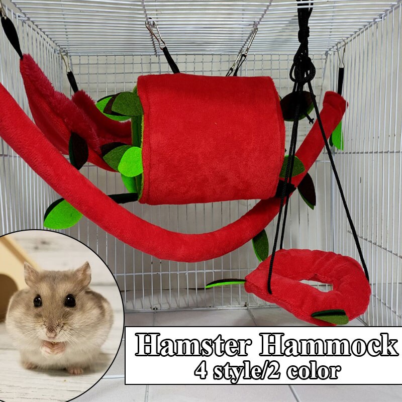 Taubane reir skog hamster hengekøye myke leker blad tunnel lekehus varmt bur kjæledyr stubbe liten kjæledyr leke morsom huske sovepose