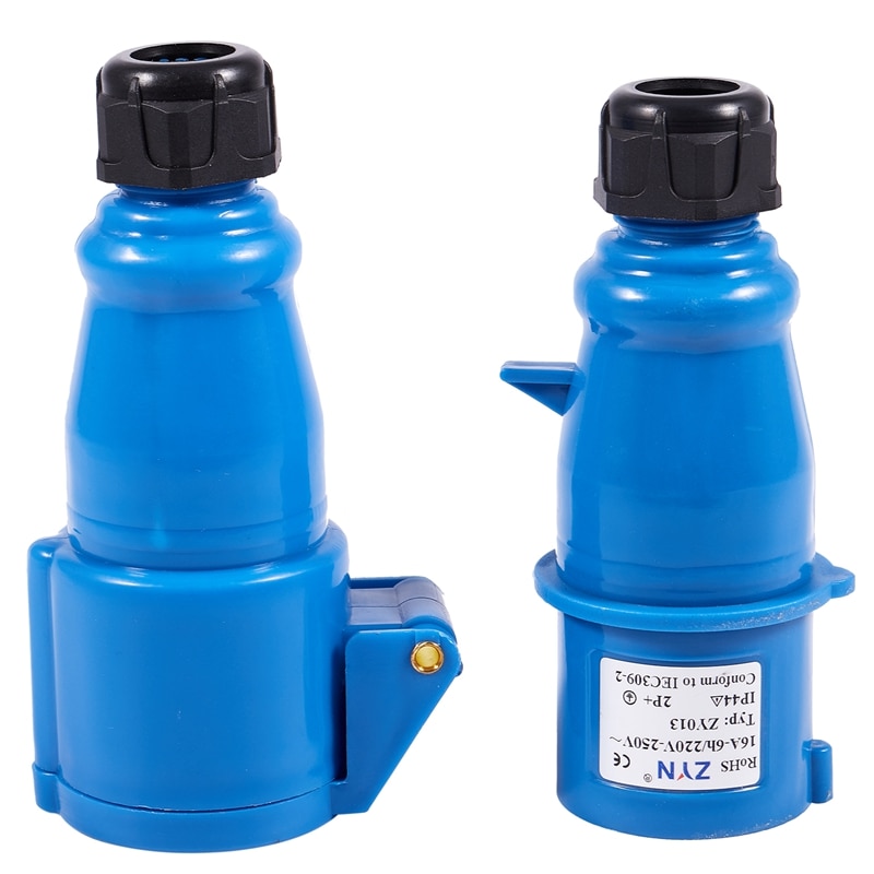 Vanntett iec 309-2 2p+ e industristøpsel  ac 220-240v 16a amp
