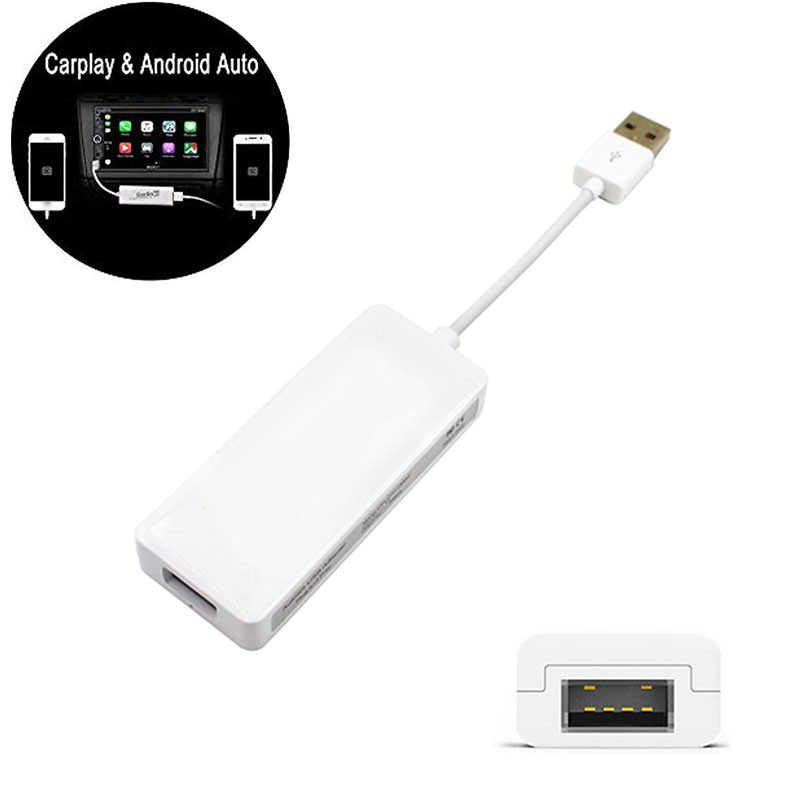 Bærbar bil link dongle android auto  mp5 afspiller understøtter usb hvid 5v gps iphone auto link dongle til apple carplay