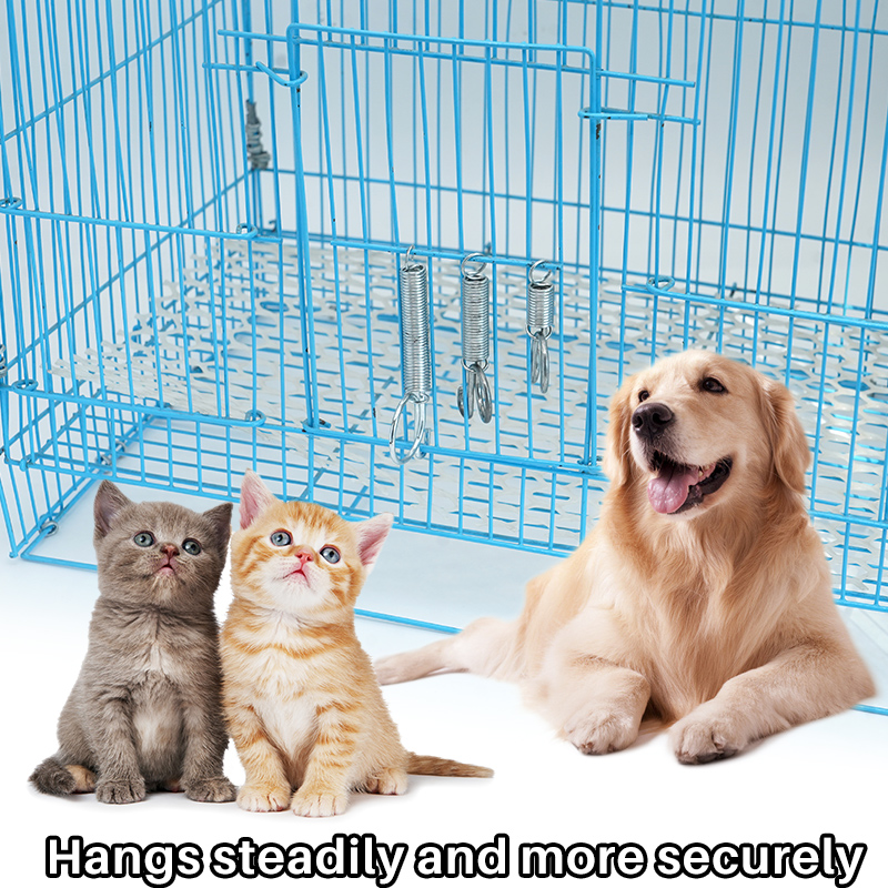 4/8Pcs Multifunctionele Lente Dierenkooivergrendelingen Lock Lente Konijn Kooi Deur Trekveer Met Haak Voor Het Bevestigen Van Alle Huisdieren Kooien