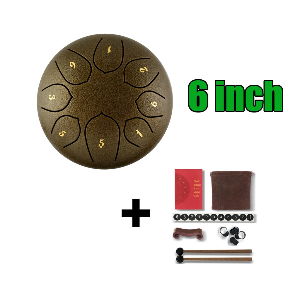 6 inches Steel Tongue Drum C-Key Handpan Drum Yoga Meditation Great