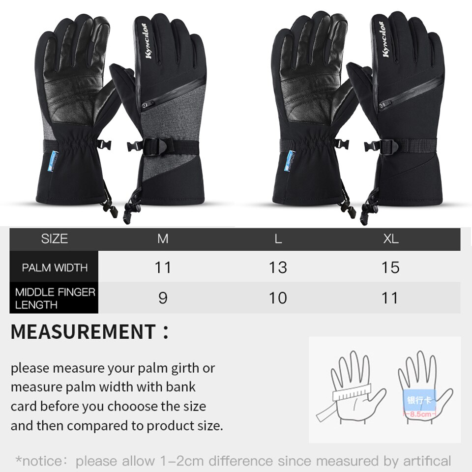 Guantes de esquí impermeables para hombre y mujer, manoplas térmicas para Snowboard, resistentes al viento, resistentes al agua, guantes de nieve para exteriores para invierno