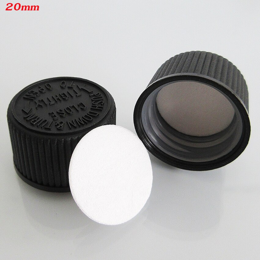 Plastic Fles cap, zwarte Fles Cover, 18mm 20mm 24mm 28mm 32mm
