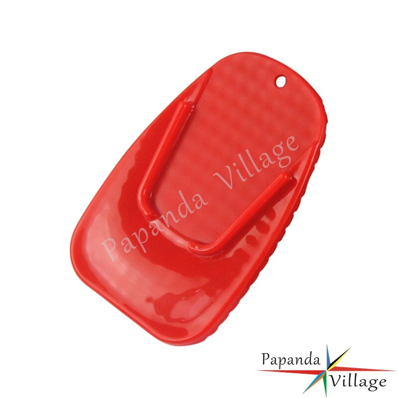 PapandaBlack Red Blue Orange Dirt Bike Motorcycle Plastic Kickstand Side Stand Plate Pad Base for Yamaha Honda Suzuki: Red