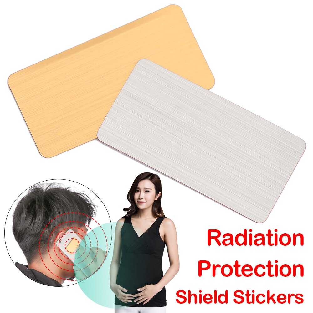 2pcs Lightweight Gold Silver Stickers Anti EMF Shield Radiation Protection Shield Stickers For Camera Cell Phone Laptop Unversal