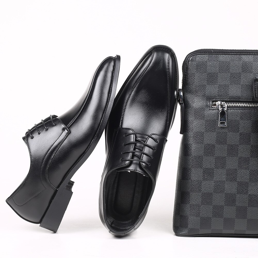 Men’s Formal Black Derby Shoes | Lace-Up