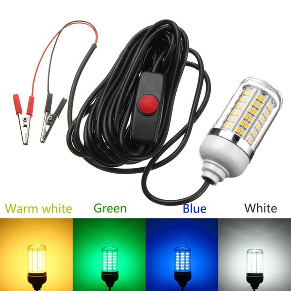Portable LED Fishing Light Deep Underwater Fishing Lures Light Waterproof Fish Attractor Prawn Squid Fishing Bait Light