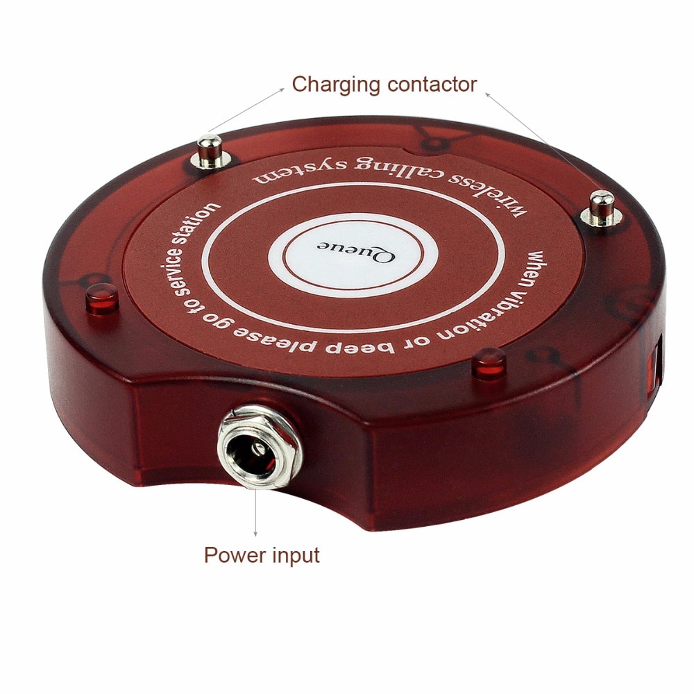 2 Kleur Coaster Pager Charger Base Voor Restaurant Pager Draadloze Paging Queuing Systeem F4476A