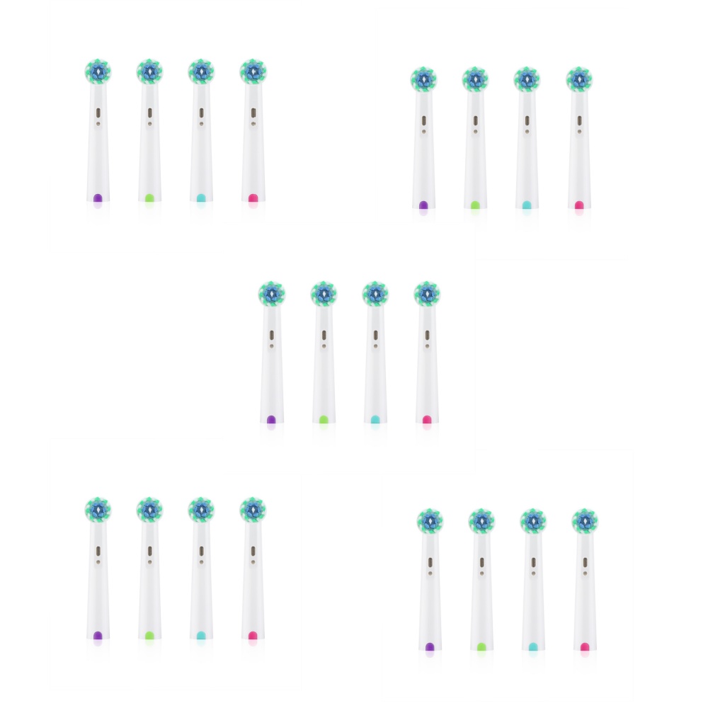 20/16/4pcs Set EB50-Ultra Electric Toothbrush Head For Oral B Sensitive Replacement Brush Heads D25 D30 D32 D18 4739 Deep Clean: WHITE