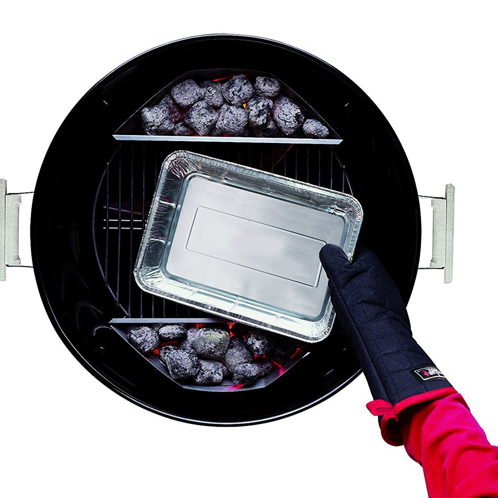 10pcs Rectangle Shaped Disposable Aluminum Foil Pan Take-out Food Containers with Aluminum Lids/Without Lid