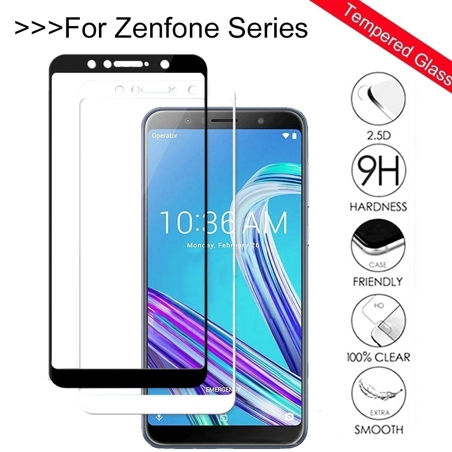 Vidrio templado para ASUS Zenfone Max Pro M1 ZB602KL ZB555KL 5 5Z en L1 ZA550KL ZE620KL ZS620KL 6Z 6 ZS630KL protector de pantalla 9H