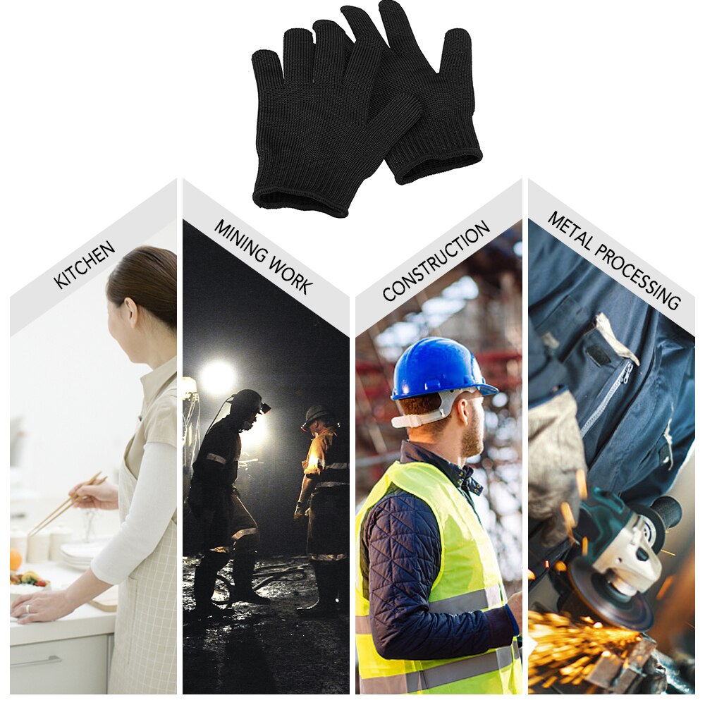 Stainless Steel Cut Resistant Gloves 5 Level Protection Safety Cutting Gloves Anti-cutting For Kitchen Working