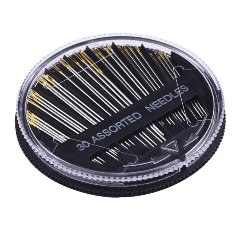 30PCS Assorted Hand Sewing Needles Embroidery Mending Craft Quilt Case Mixed Kit Packing Sewing Accessories Tools: Default Title