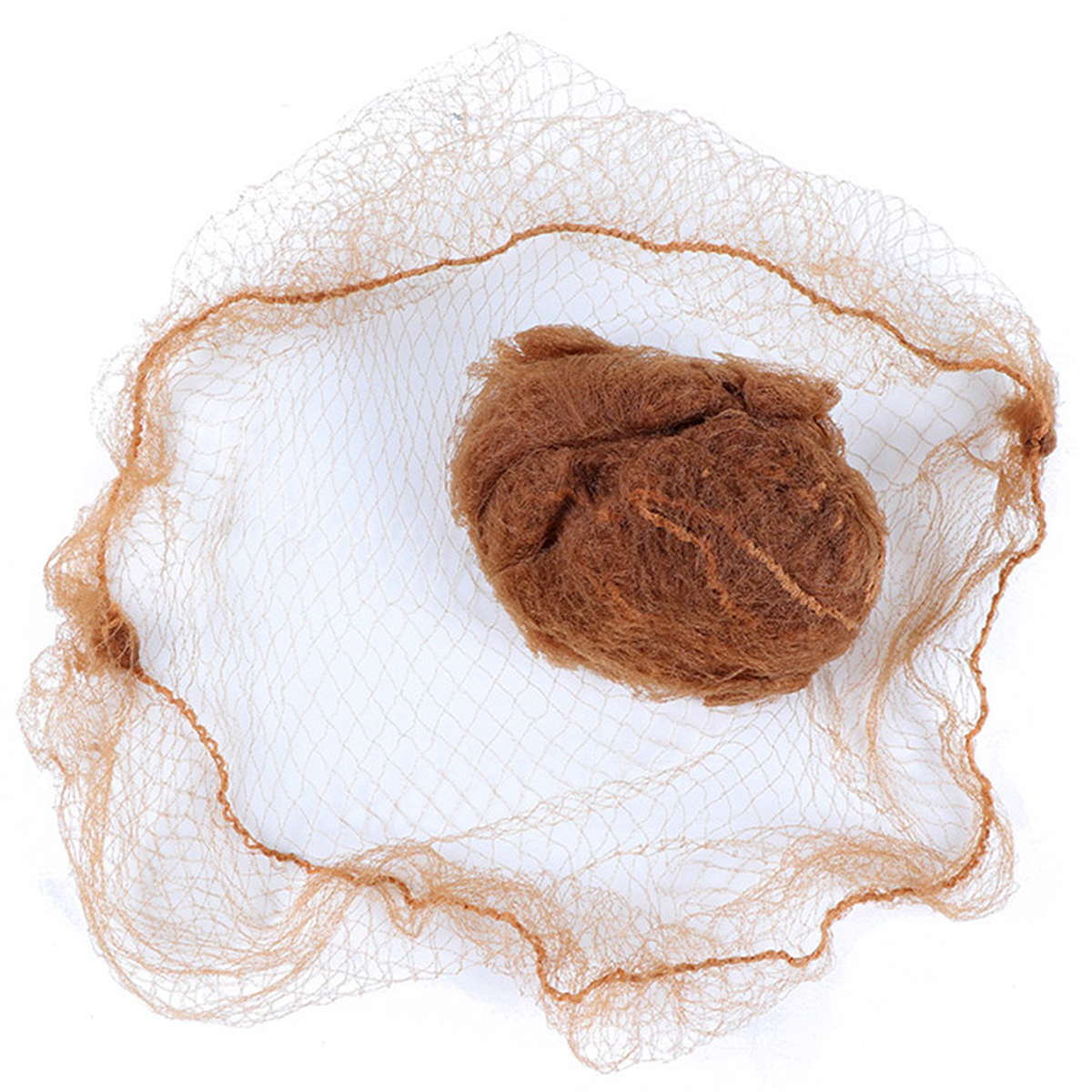 Filet à cheveux en Nylon Durable pour chignon, outil de coiffure, noir café Beige marron blanc or, maille pour perruques, 20 pièces/lot: Brun moyen