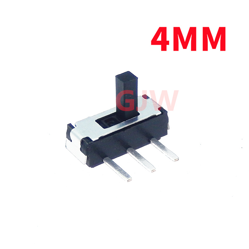 10PCS Slide Switch Micro-power Toggle Switch Single and Double-row Direct-inserted Horizontal Sliding Second Gear Third Gear: GRAY